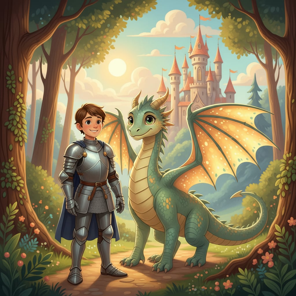 El Caballero y el Dragón Amistoso cover